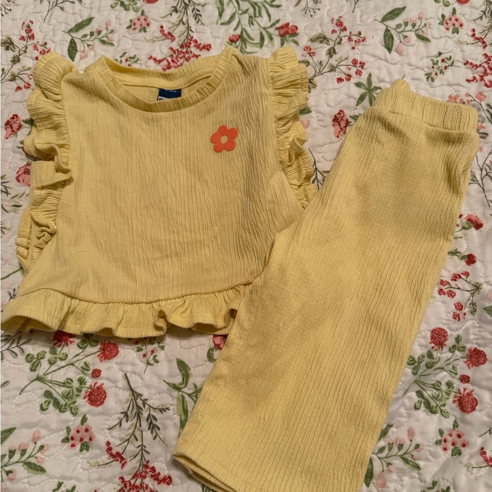 Old Navy Yellow Ruffled Toddler Set